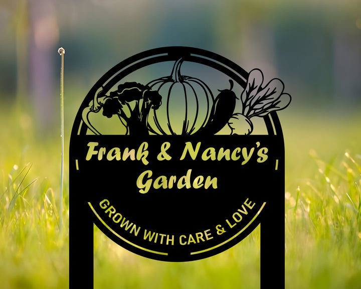 Custom Garden Stake Metal Sign, Personalized Garden Stake Metal Sign, Personalized Garden Sign, Garden Sign, Mom's Garden, Garden Decor