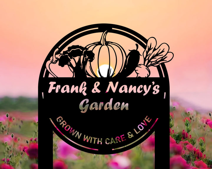Custom Garden Stake Metal Sign, Personalized Garden Stake Metal Sign, Personalized Garden Sign, Garden Sign, Mom's Garden, Garden Decor