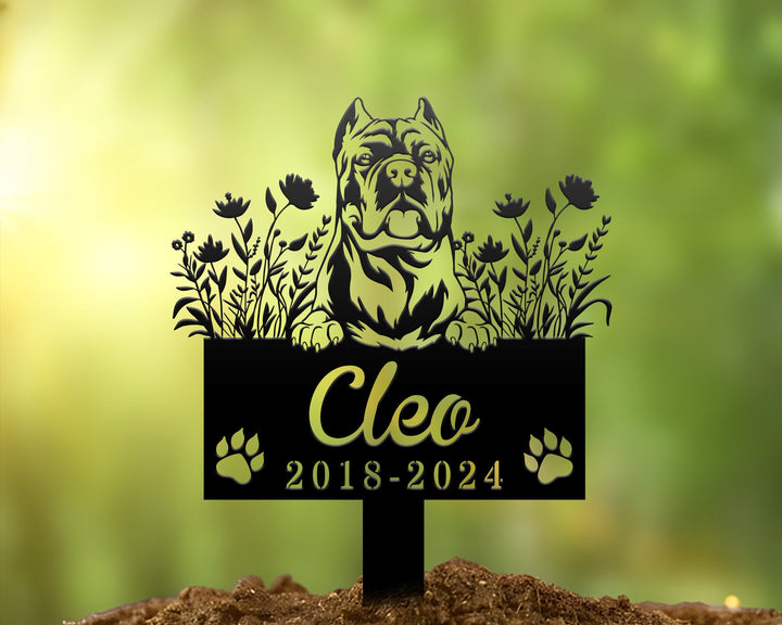 Personalized Cane Corso Memorial Stake Sign, Chihuahua Pet Grave Markers Sign, Pet Loss Gift, Sympathy Sign, Remembrance Stake, Dog Sign