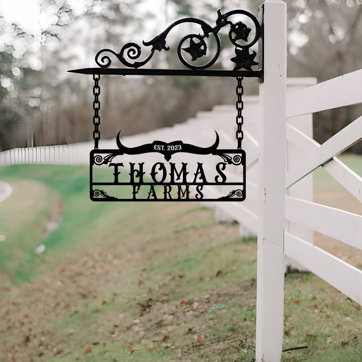 Custom Metal Farm Sign, Metal Farm Name Sign, Large Metal Name Sign, Ranch Metal Sign, Hangable Farm Sign, Farm Ville Metal Sign, Ranch Sign