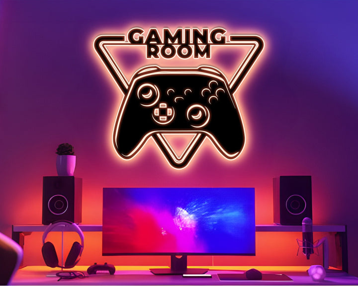 Personalized Video Game Metal Wall Led Lights, Metal Sign, Gamer Wall Art, Game Room Decor, Boys Room Decoration, Gift For Him, Game Lover