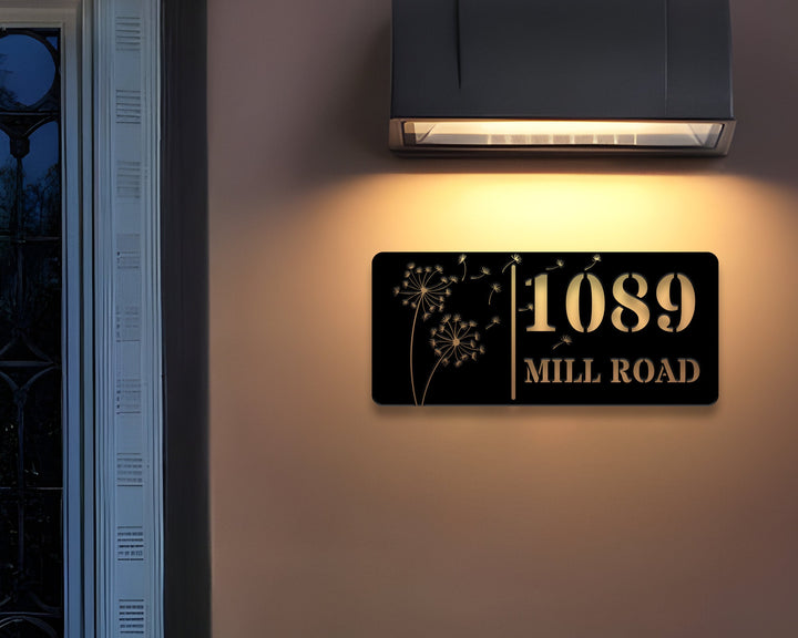 Custom LED Address Metal Art Sign, Address Metal Sign, Metal House Numbers, Metal House Number Address Sign, Housewarming Gift, Welcome Sign