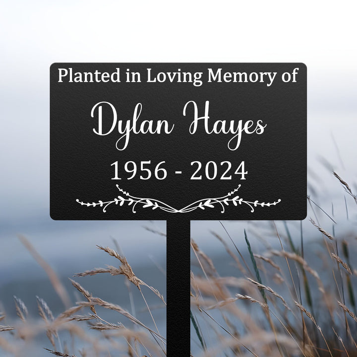 Custom Memorial Tree Sign Stake, Memorial Marker, Metal Garden Marker, Metal Name Plate, Metal Memorial Marker, Tree Plaque Marker