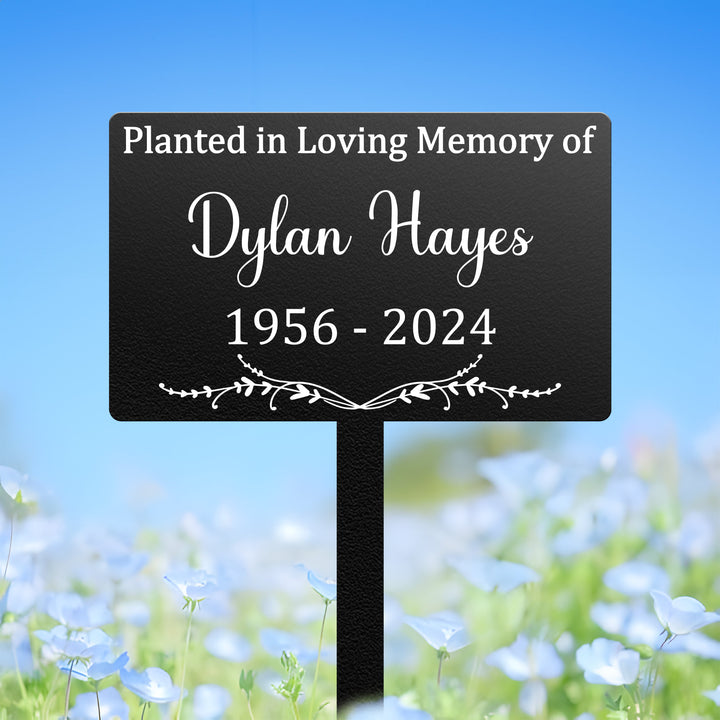 Custom Memorial Tree Sign Stake, Memorial Marker, Metal Garden Marker, Metal Name Plate, Metal Memorial Marker, Tree Plaque Marker