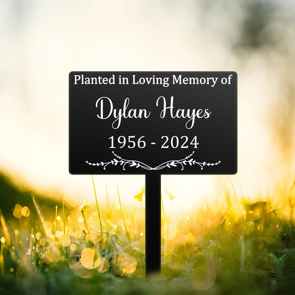 Custom Memorial Tree Sign Stake, Memorial Marker, Metal Garden Marker, Metal Name Plate, Metal Memorial Marker, Tree Plaque Marker