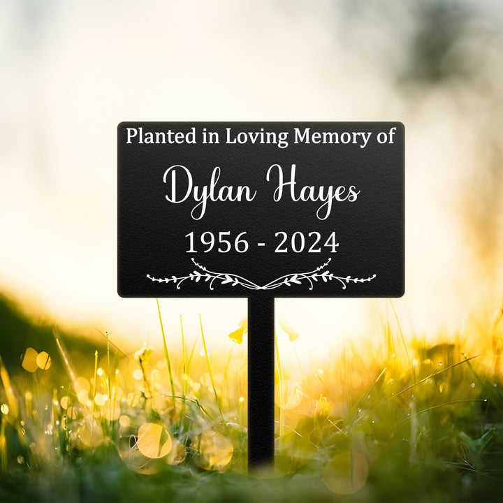 Custom Memorial Tree Sign Stake, Memorial Marker, Metal Garden Marker, Metal Name Plate, Metal Memorial Marker, Tree Plaque Marker