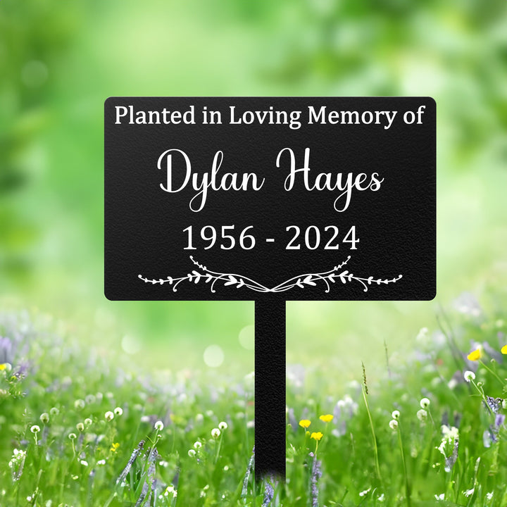 Custom Memorial Tree Sign Stake, Memorial Marker, Metal Garden Marker, Metal Name Plate, Metal Memorial Marker, Tree Plaque Marker