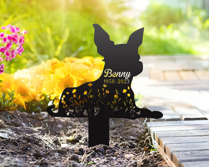 Custom Dog Memorial Stake, Metal Stake, Personalized Memorial Dog Metal Sign, Sympathy Sign, Grave Marker, Remembrance Stake, Garden Sign
