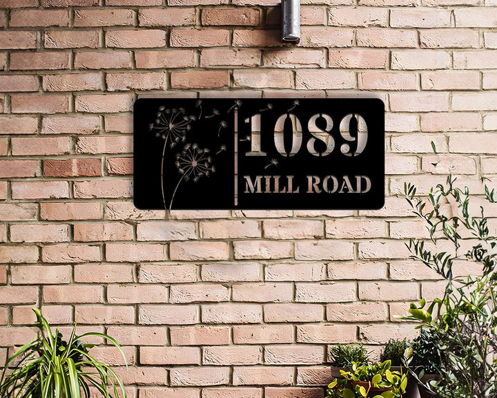Custom LED Address Metal Art Sign, Light Up Address Plaque Sign, Metal House Number Address Sign, House Warming Gift, Front Door Sign
