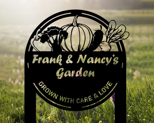 Custom Garden Stake Metal Sign, Personalized Garden Stake Metal Sign, Personalized Garden Sign, Garden Sign, Mom's Garden, Garden Decor