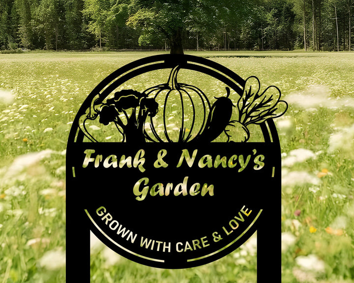 Custom Garden Stake Metal Sign, Personalized Garden Stake Metal Sign, Personalized Garden Sign, Garden Sign, Mom's Garden, Garden Decor