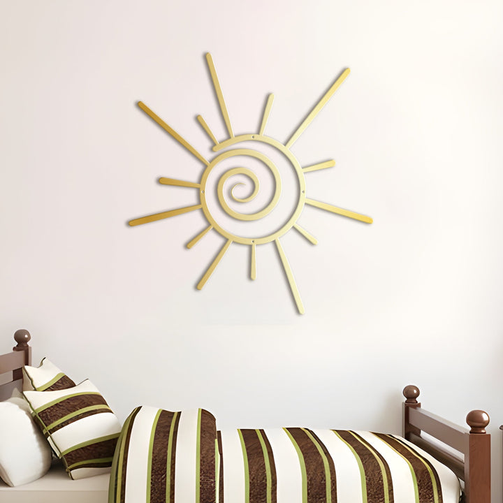 Metal Sun Wall Art Sunburst Art, Boho Metal Wall Art, Beachy Sign Metal, Pool Sign, Wacky Sun, Sun Wall Hanging Sun Metal Wall Art