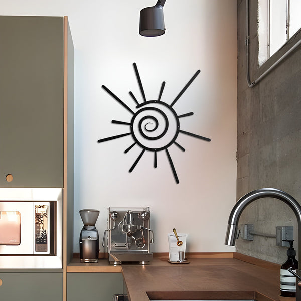 Metal Sun Wall Art Sunburst Art, Boho Metal Wall Art, Beachy Sign Metal, Pool Sign, Wacky Sun, Sun Wall Hanging Sun Metal Wall Art