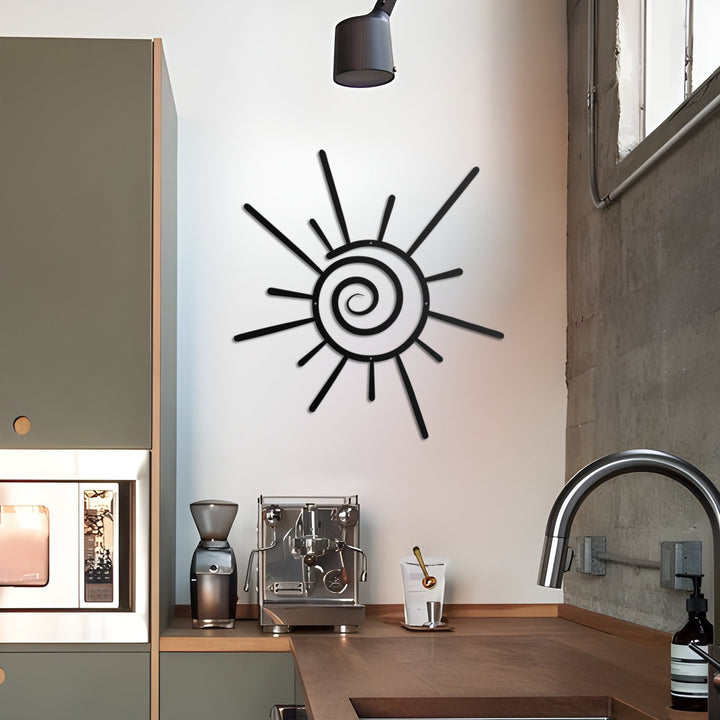 Metal Sun Wall Art Sunburst Art, Boho Metal Wall Art, Beachy Sign Metal, Pool Sign, Wacky Sun, Sun Wall Hanging Sun Metal Wall Art