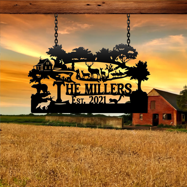 Personalized Metal Farm Sign, Custom Metal Farm Name sign, Large Metal Sign, Ranch Sign, Farmhouse Metal Entrance Sign, Gift For Farmer