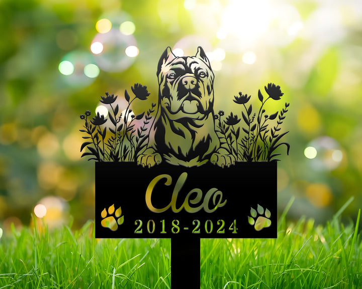 Personalized Cane Corso Memorial Stake Sign, Chihuahua Pet Grave Markers Sign, Pet Loss Gift, Sympathy Sign, Remembrance Stake, Dog Sign