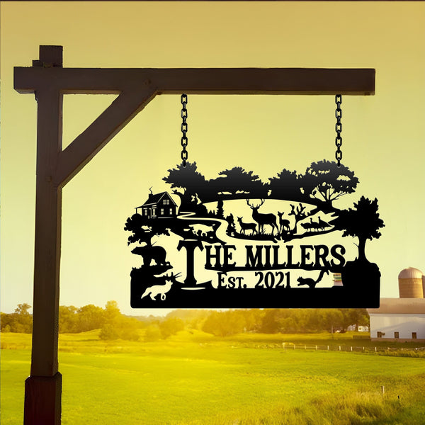 Personalized Metal Farm Sign, Custom Metal Farm Name sign, Large Metal Sign, Ranch Sign, Farmhouse Metal Entrance Sign, Gift For Farmer