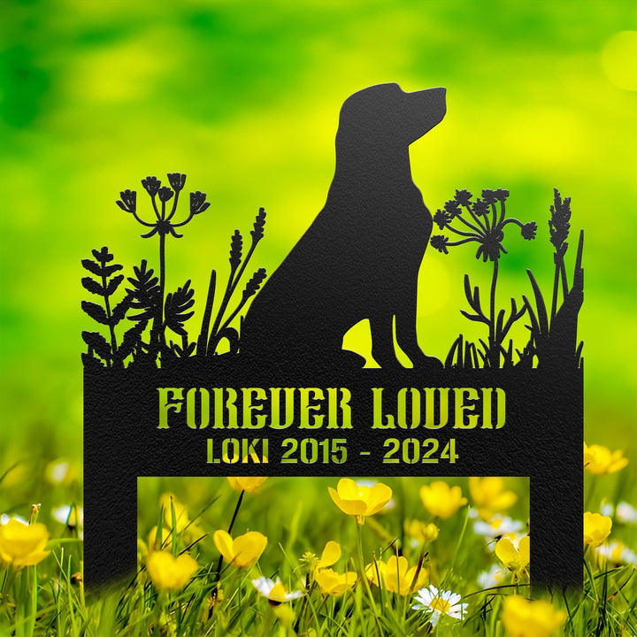 Labrador Retriever Memorial Stake Sign Personalized, Pet Grave Markers Sign, Sign With Stake, Pet Loss Gift, Remembrance Stake, Dog Stake