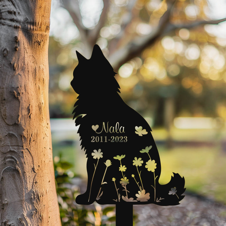 Custom Cat Memorial Stake, Cat Grave Marker, Cat Breed Metal Sign, Pet Memorial Gift, Pet Memorial Plaque, Remembrance Stake, Pet Loss Gift