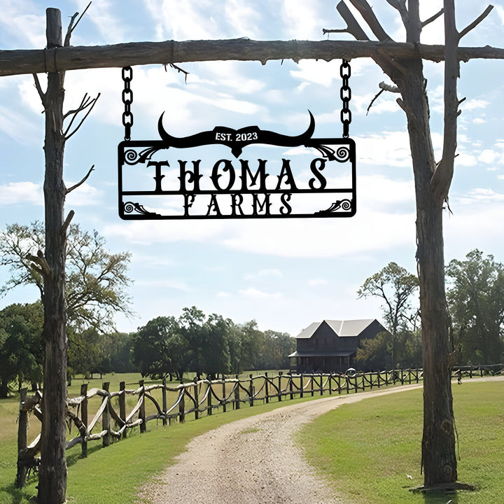 Custom Metal Farm Sign, Metal Farm Name Sign, Large Metal Name Sign, Ranch Metal Sign, Hangable Farm Sign, Farm Ville Metal Sign, Ranch Sign