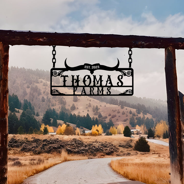 Custom Metal Farm Sign, Metal Farm Name Sign, Large Metal Name Sign, Ranch Metal Sign, Hangable Farm Sign, Farm Ville Metal Sign, Ranch Sign