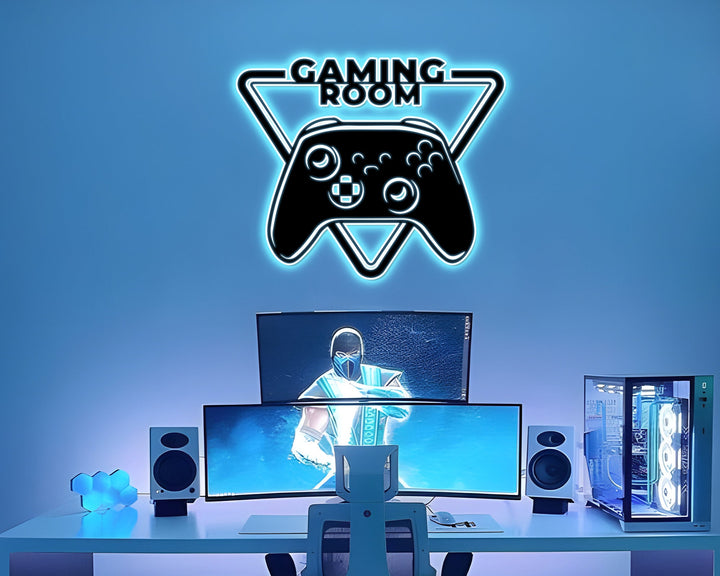 Personalized Video Game Metal Wall Led Lights, Metal Sign, Gamer Wall Art, Game Room Decor, Boys Room Decoration, Gift For Him, Game Lover