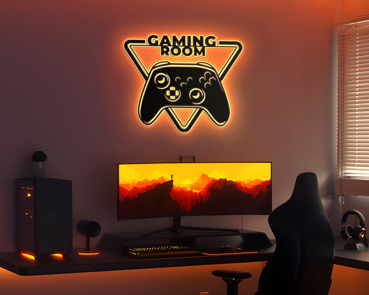 Personalized Video Game Metal Wall Led Lights, Metal Sign, Gamer Wall Art, Game Room Decor, Boys Room Decoration, Gift For Him, Game Lover