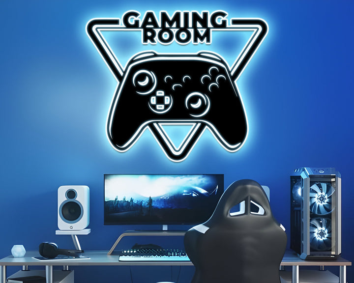 Personalized Video Game Metal Wall Led Lights, Metal Sign, Gamer Wall Art, Game Room Decor, Boys Room Decoration, Gift For Him, Game Lover