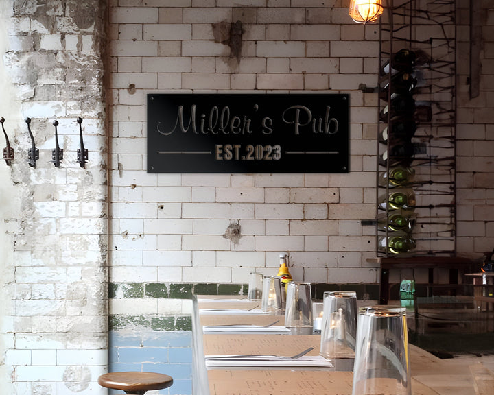 Personalized Bar LED Metal Art Sign, Light up Pub Metal Sign, Multi Colors Custom Bar Sign, Metal Bar Wall Art, LED Pub Wall Art Gift
