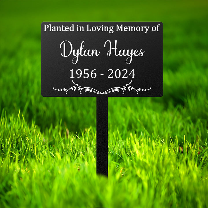 Custom Memorial Tree Sign Stake, Memorial Marker, Metal Garden Marker, Metal Name Plate, Metal Memorial Marker, Tree Plaque Marker
