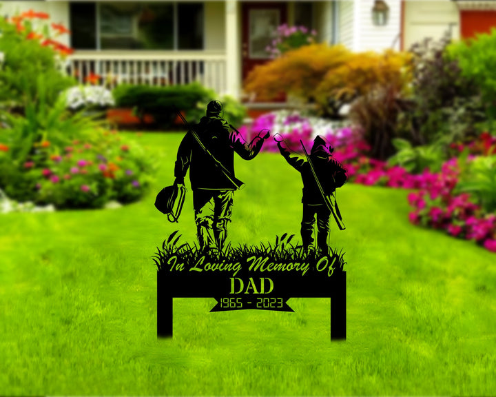 Personalized Dad Memorial Stake, Sympathy Sign, Pet Grave Marker, Remembrance Stake,Labrador Retriever Sign, Metal Stake, Labrador Retriever