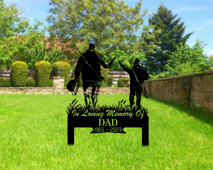 Personalized Dad Memorial Stake, Sympathy Sign, Pet Grave Marker, Remembrance Stake,Labrador Retriever Sign, Metal Stake, Labrador Retriever