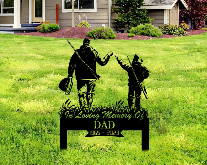 Personalized Dad Memorial Stake, Sympathy Sign, Pet Grave Marker, Remembrance Stake,Labrador Retriever Sign, Metal Stake, Labrador Retriever