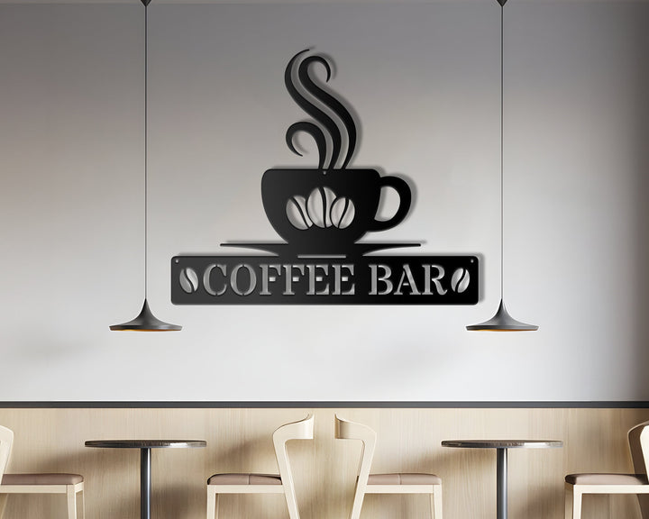 Personalized LED Light Coffee Bar Metal Sign, Coffee Sign, Coffee Shop Sign, Cafe Bar Decor, Coffee Metal Wall Art, Coffee Lover Gift