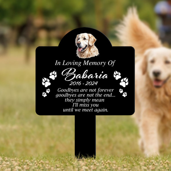Dog Loss Portrait Memorial Stake, Dog Loss Photo Grave Stake, Dog Loss Grave Marker, Remembrance Stake For Dog Owner, Pet Portrait Plaque