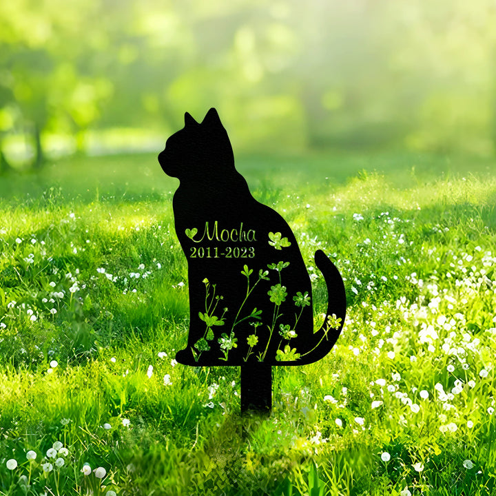 Custom Cat Memorial Stake, Cat Grave Marker, Cat Breed Metal Sign, Pet Memorial Gift, Pet Memorial Plaque, Remembrance Stake, Pet Loss Gift