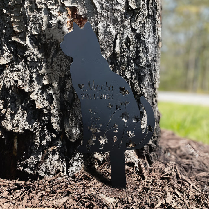 Custom Main Coon Cat Memorial Stake, Cat Grave Marker, Siberian Cat Sign, Remembrance Stake, Memorial Stake, Cat Loss Gift, Garden Decor