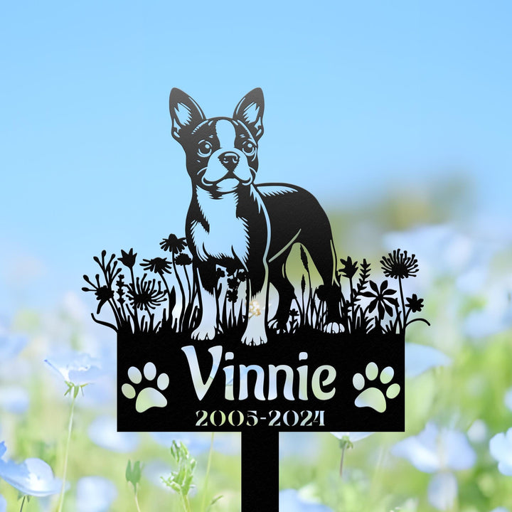 Custom Dog Memorial Stake, Dog Grave Marker, Dog Loss Metal Stake, Personalized Dog Garden Sign, Pet Metal Sign Memorial, Garden Decor