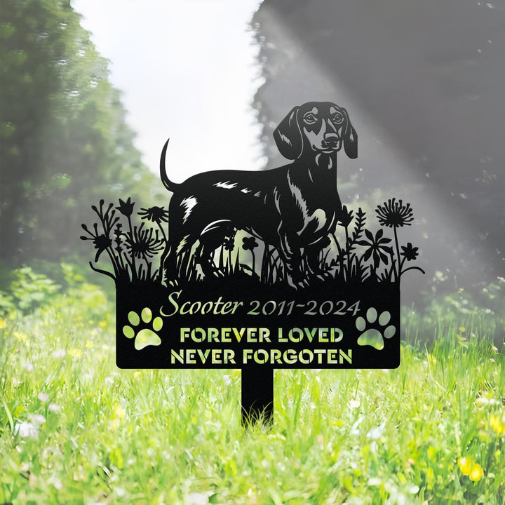 Custom Dog Memorial Stake, Pet Design Garden Sign, Gift for Pet, Dog Grave Marker, Personalized Dog Garden Sign, Pet Loss Gift