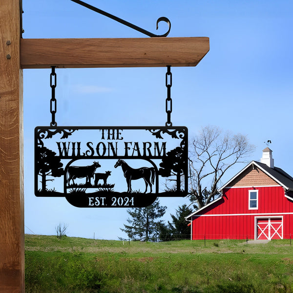 Personalized Custom Hanging Garden Sign, Garden Name Sign, Flower Garden Plaque, Outdoor Garden Gift, Memorial Garden Sign, Metal Sign