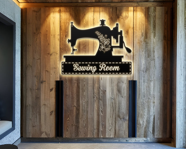 Sewing Machine Personalized Metal Art Wall Decor, Custom Seamstress Gift, Sewing Room Metal Sign, Custom Quilting Sign, Gift For Mom