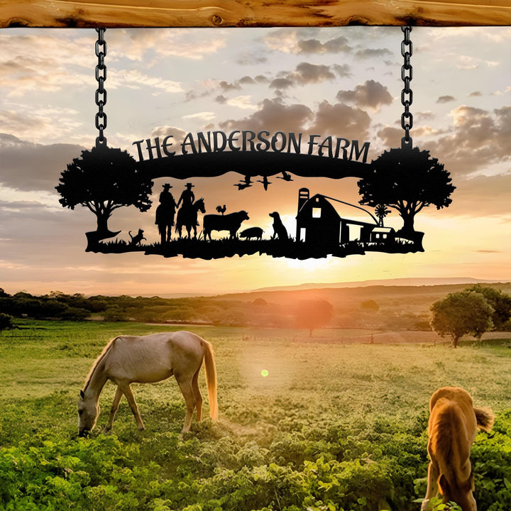 Personalized Your Metal Farm Sign, Farmhouse Metal Sign, Custom Ranch Sign, Farmhouse Decor, Gift For Farmer, Farm Gate Sign, Farm Decor