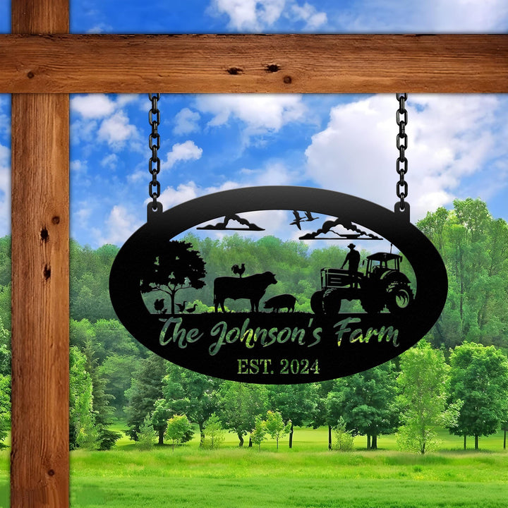 Custom Your Metal Farm Sign, Design Your Own Farm Sign, Farmhouse Metal Sign, Large Ranch Sign, Farmer Gift, Christmas Family Name Farm Sign