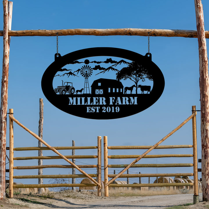 Custom Your Farm Metal Sign Art, Design Your Own Farm Gate Sign, Farmhouse Metal Sign, Farmhouse Decor, Ranch Sign, Christmas Farmer Gift