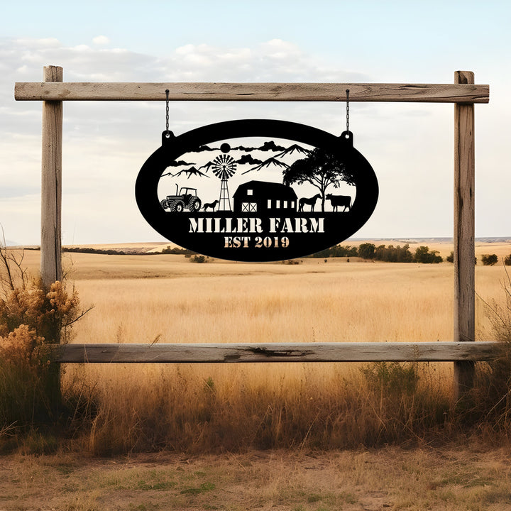 Custom Your Farm Metal Sign Art, Design Your Own Farm Gate Sign, Farmhouse Metal Sign, Farmhouse Decor, Ranch Sign, Christmas Farmer Gift