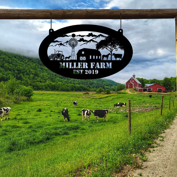 Custom Your Farm Metal Sign Art, Design Your Own Farm Gate Sign, Farmhouse Metal Sign, Farmhouse Decor, Ranch Sign, Christmas Farmer Gift