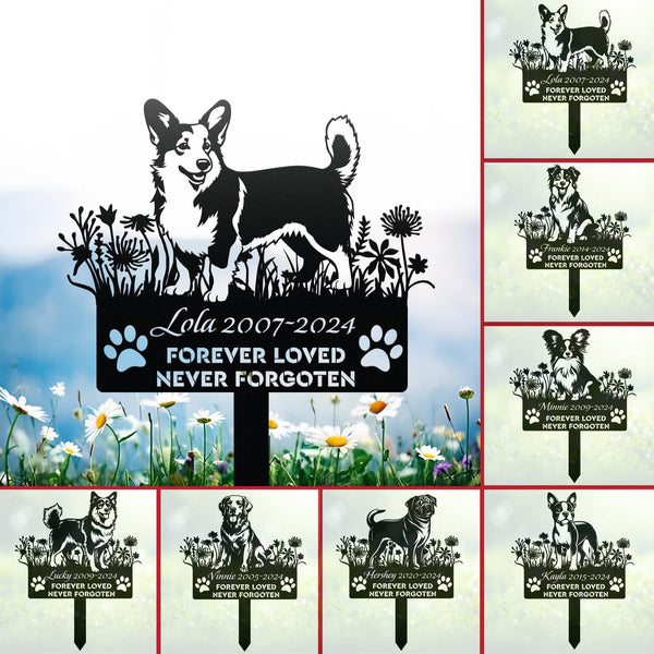 Custom Dog Memorial Stake, Pet Design Garden Sign, Gift for Pet, Dog Grave Marker, Personalized Dog Garden Sign, Pet Loss Gift