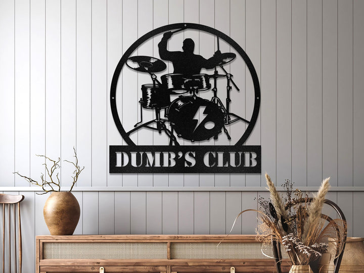 Custom Drum Metal Sign With LED Lights, Personalized Drummer Name Sign, Music Decor, Gift for Musician, Drummer Metal Sign,Drummer Neon Sign
