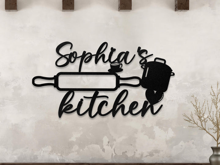 Custom Metal Wall Signs, Mother's Day Gift, Personalized Kitchen Sign, Wedding Decor, Housewarming Gifts, Grandma's Kitchen, Metal Wall Art