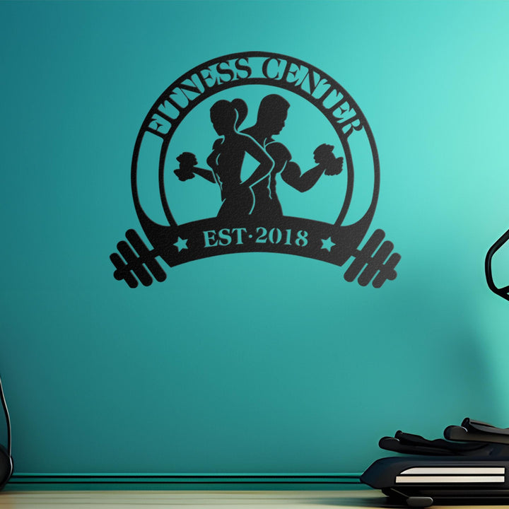 Personalized Metal Gym Sign, Custom Fitness Metal Wall Decor, Body Builder Lovers Gift, Gym Custom Unique Metal Wall Art, Father's Day Gift.